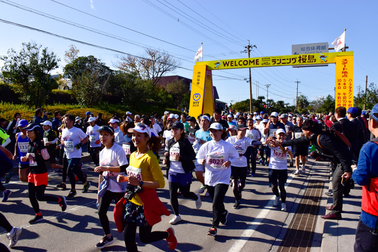 過去のランニング桜島