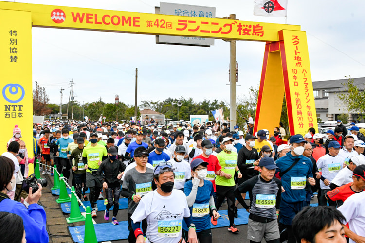 過去のランニング桜島